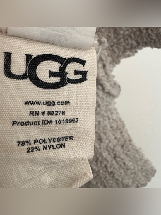 UGG Sage Sweater Cowl Neck Fluffy Textured Ribbed Minimal Neutral - Picture 10 of 11